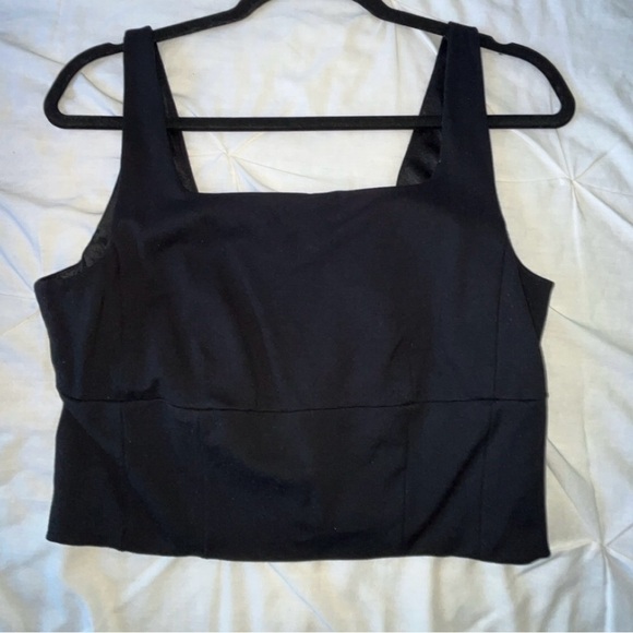 Bailey 44 Cropped Black Square-Neck Tank Top SIZE M - Picture 1 of 7